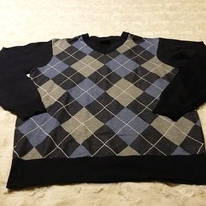 Cambridge Classics Sweater Mens Size large Argyle Preppy NWOT